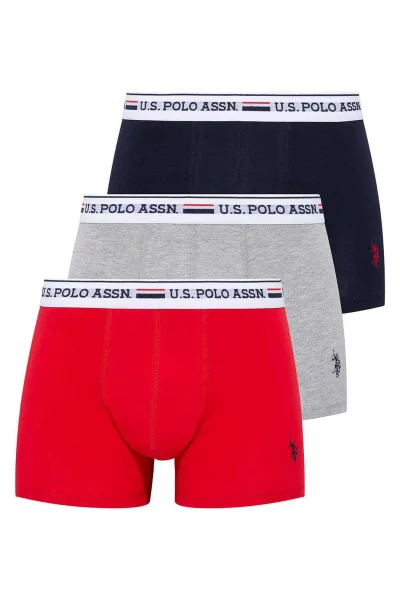 Erkek Kırmızı – Gri Melanj – Lacivert 3 Lü Boxer 80431