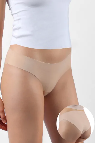 Pima Pamuk Dikişsiz Kadın Slip Ten