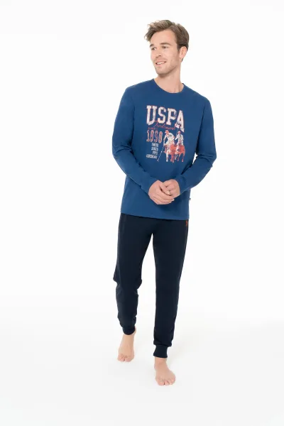 U.S. Polo Assn. Erkek İndigo Pijama Takım