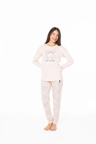 U.S. Polo Assn. Kadın Somon Pijama Takım