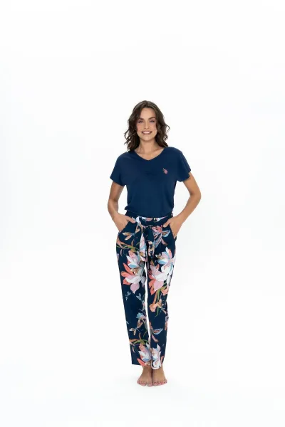 U.S. Polo Assn. Kadın Lacivert Pijama Takım
