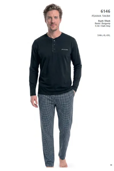 Erkek Pamuklu Penye Pijama Takımı