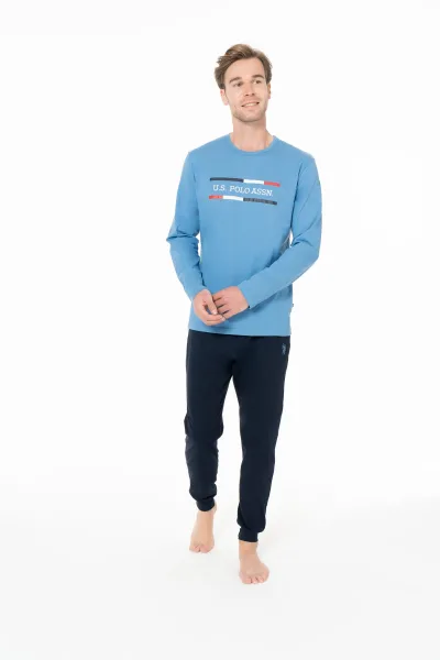 U.S. Polo Assn. Erkek Mavi Pijama Takım