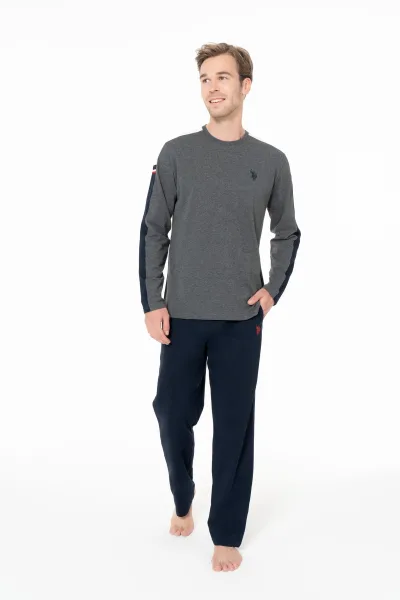 U.S. Polo Assn. Erkek Antrasit Melanj Pijama Takım