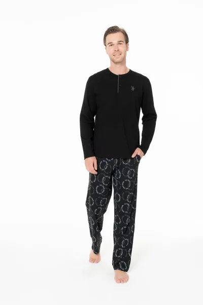 U.S. Polo Assn. Erkek Siyah Pijama Takım